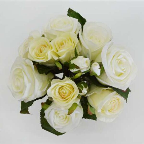 Deluxe Rose Bouquet Cream White