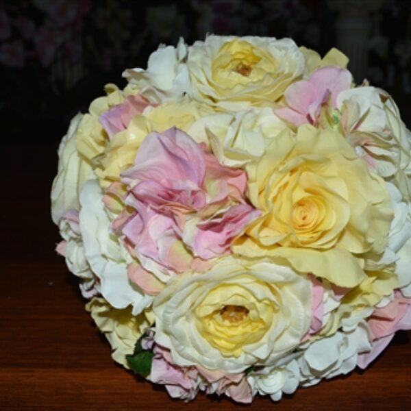 Shades Of Lemon Ranunculi, Rose & Hydrangea Wedding Posy