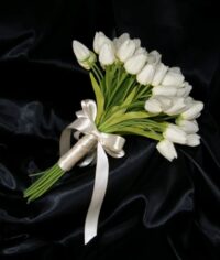 Ivory Tulip Real Touch Brides Bouquet