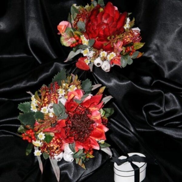 Native Silk Red Waratah Brides Bouquet