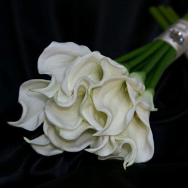 White Calla Lily Sheaf Bouquet