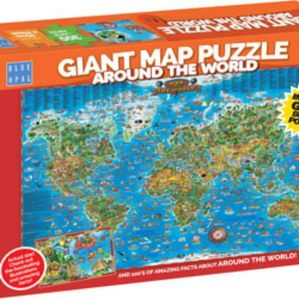 Blue Opal - Around the World Giant Map
