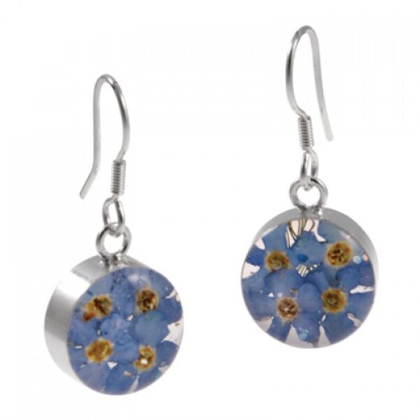 Large Forget-me-not Round Earrings